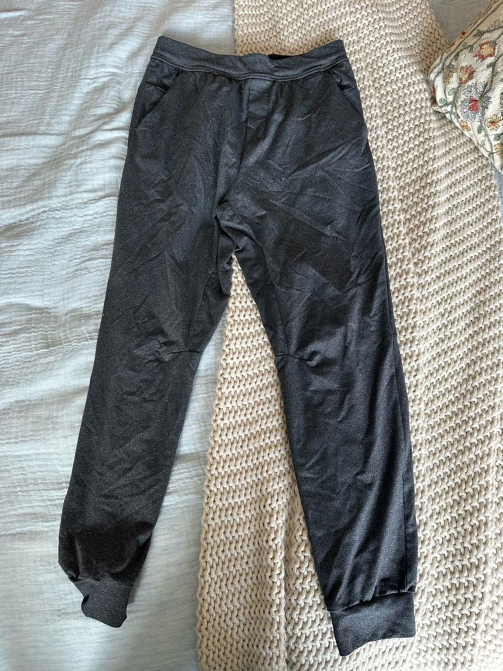lululemon athletica Men's Black Joggers with Elastic Cuffs